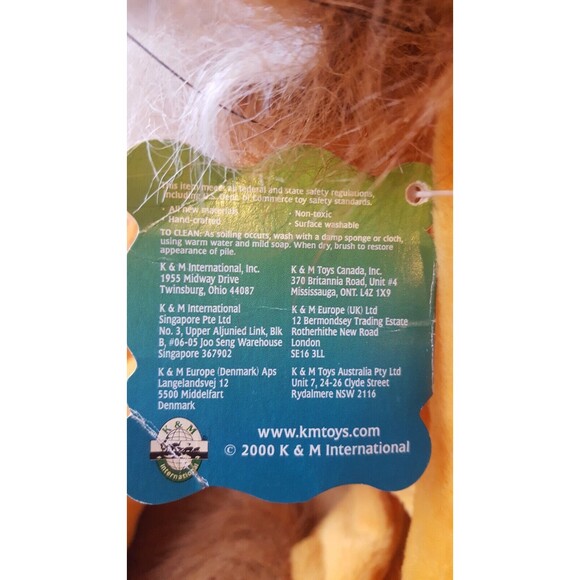 VTG NWT K&M International Slumpers "BERK" LION‎ Plush 12" Plush Toy 2000 - Picture 9 of 12